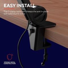 Trust GXT 255 Onyx Microphone - Premium Cardioid Black Mic for Crisp Sound & Clear Voice Quality | 8713439243543